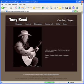 Tony Reed, The Cowboy Singer